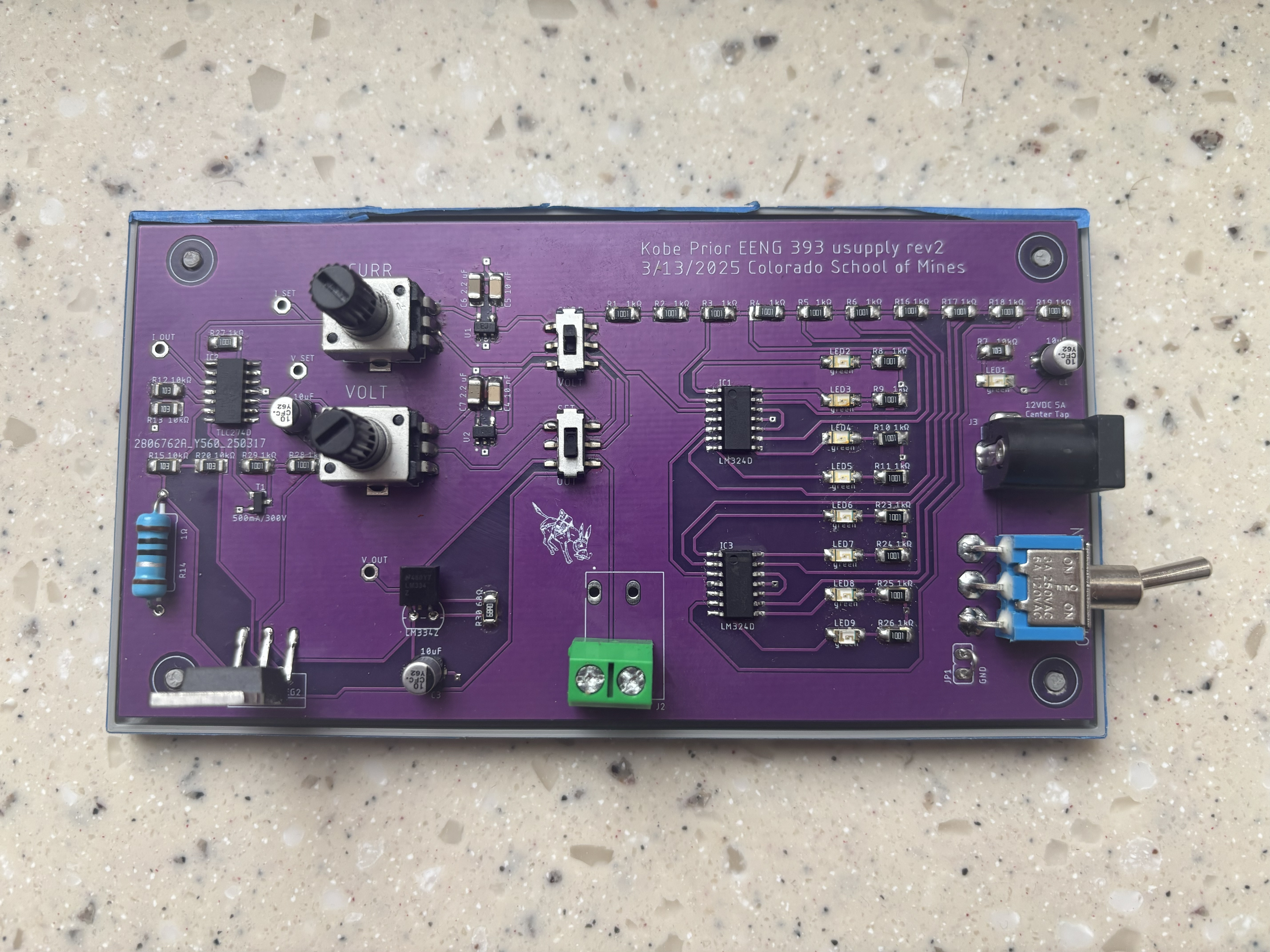 Voltage and Current Limited Power Supply